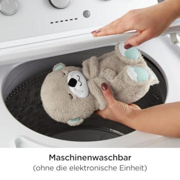 Fisher-Price Schlummer Otter Kuscheltier mit Atembewegung und Musik | Baby Erstausstattung Neugeborene | Baby Spielzeug 0 Monate + | Babyparty und Neugeborenen Geschenk, FXC66 - 5