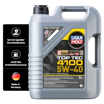 LIQUI MOLY Top Tec 4100 5W-40 | 5 L | Synthesetechnologie Motoröl | Art.-Nr.: 3701 - 1