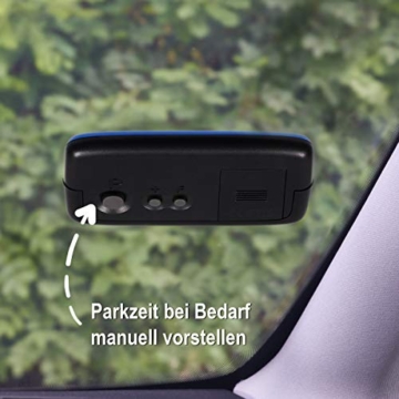 Needit Park Micro elektronische Parkscheibe mit Zulassung I Digitale Parkuhr Mikro blau mit Batterie u. Montage Zubehör - 5
