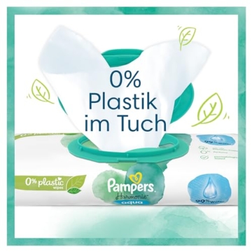Pampers Harmonie Aqua Baby Feuchttücher, (24 x 48 stück), sanfter Hautschutz für zarte Haut mit 99% Wasser, 1152 Tücher - 5