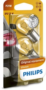 Philips 12498B2 Kugellampe Vision P21W - 1
