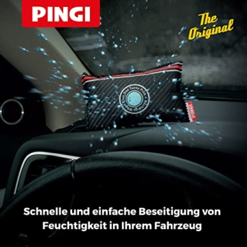 Pingi Luftentfeuchter Auto 1 Kissen x 300g | Wiederverwendbare Auto Entfeuchter Beutel gegen Kondenswasser und Feuchtigkeit | Für saubere Windschutzscheiben | Entfeuchterbeutel 100% auslaufsicher - 5