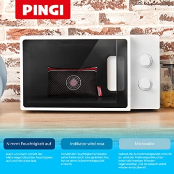 Pingi Luftentfeuchter Auto 1 Kissen x 300g | Wiederverwendbare Auto Entfeuchter Beutel gegen Kondenswasser und Feuchtigkeit | Für saubere Windschutzscheiben | Entfeuchterbeutel 100% auslaufsicher - 7
