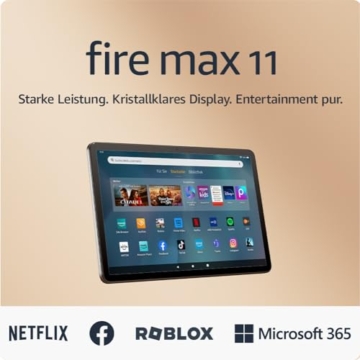 Amazon Fire Max 11-Tablet, unser bisher leistungsstärkstes Tablet, mit klarem 11-Zoll-Display, Octa-Core-Prozessor, 4 GB RAM, 14 Stunden Akkulaufzeit, 64 GB, grau, mit Werbung - 7