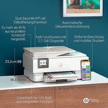 HP Envy Inspire 7920e Multifunktionsdrucker, Tintenstrahldrucker, 3 Monate gratis drucken mit HP Instant Ink inklusive, HP+, Drucken, Scannen, Kopieren, Fotodruck, ADF, DIN A4, WLAN, Airprint - 5