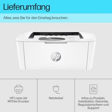 HP LaserJet M110w Laserdrucker Schwarz-Weiß, Monolaser, 20€ Cashback, Drucker, WLAN, Airprint, HP Smart App, Bis zu 20 S./Min drucken, Auto-On/Auto-Off-Technologie - 5