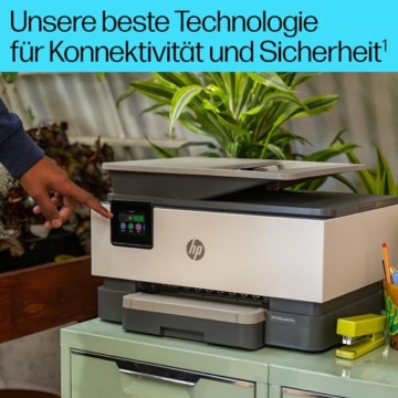 HP OfficeJet Pro 9120e Multifunktionsdrucker, 30€ Cashback, 3 Monate gratis drucken mit HP Instant Ink inklusive, HP+, Drucker, Scanner, Kopierer, Fax, WLAN, LAN, Duplex, Airprint, Grau-Weiß - 10