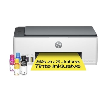 HP Smart Tank 5105 3-in-1 Multifunktionsdrucker, 20€ Cashback, (WLAN; Mobiles Drucken) – 3 Jahre Tinte inklusive, 3 Jahre Garantie, großer Tintentank, hohe Reichweite, Drucken in hoher Qualität - 1