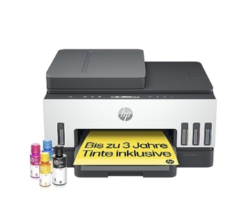 HP Smart Tank 7305 3-in-1 Multifunktionsdrucker, 30€ Cashback, (WLAN; Duplex; ADF) – 3 Jahre Tinte inklusive, 3 Jahre Garantie, großer Tintentank, hohe Reichweite, Drucken in hoher Qualität - 1