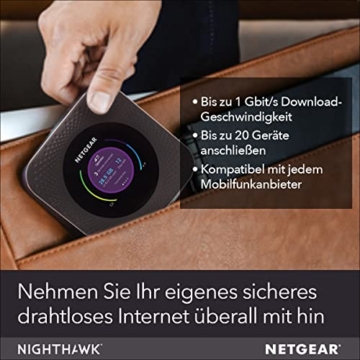 NETGEAR Nighthawk Mobiler WLAN Router MR1100 | tragbares Wlan für unterwegs | 4G LTE Router | bis 1 GBit/s | Hotspot für 20 Geräte | für jede SIM-Karte ohne Vertrag freigeschaltet - 2