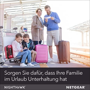 NETGEAR Nighthawk Mobiler WLAN Router MR1100 | tragbares Wlan für unterwegs | 4G LTE Router | bis 1 GBit/s | Hotspot für 20 Geräte | für jede SIM-Karte ohne Vertrag freigeschaltet - 4