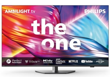 Philips Ambilight 65PUS8909 4K LED Smart TV - 65 Zoll Display mit Pixel-präziser Ultra HD Titan OS Plattform und Dolby Atmos-Klang. Funktioniert mit Alexa und Google Sprachassistent - Anthrazitgrau - 1