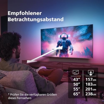 Philips Ambilight 65PUS8909 4K LED Smart TV - 65 Zoll Display mit Pixel-präziser Ultra HD Titan OS Plattform und Dolby Atmos-Klang. Funktioniert mit Alexa und Google Sprachassistent - Anthrazitgrau - 8