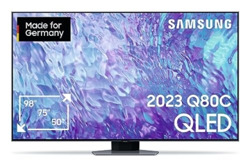 Samsung QLED 4K Q80C 55 Zoll Fernseher (GQ55Q80CATXZG, Deutsches Modell), Smart-TV, Direct Full Array, Neural Quantum Prozessor 4K, Real Depth Enhancer [2023] - 1