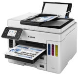 Canon MAXIFY GX7050 MegaTank Multifunktionsdrucker 4in1 (Tintenstrahl, Drucken, Kopieren, Scannen, Faxen, A4, WLAN, LAN, 6,7 cm LCD Touch, Duplex-Druck und -Scan, niedrige Druckkosten, 600 Blatt) weiß - 1