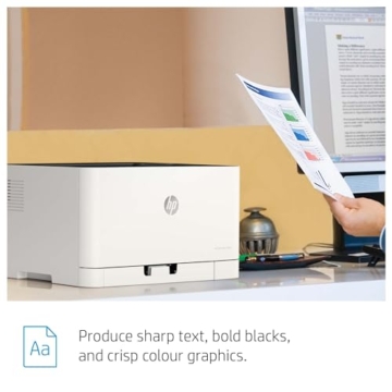 HP Color Laser 150nw Farb-Laserdrucker (Drucker, USB, LAN, WLAN),weiß-grau - 4