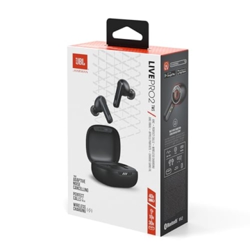 JBL Live Pro 2 TWS – Wasserdichte, True-Wireless In-Ear-Kopfhörer mit Noise-Cancelling in Schwarz – Mit bis zu 40 h Musikwiedergabe - 8