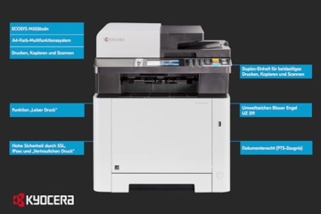 Kyocera Ecosys M5526cdw Farblaser Multifunktionsgerät WLAN: Drucker Scanner Kopierer, Faxgerät. Multifunktionsdrucker inkl. Mobile-Print-Funktion. - 3