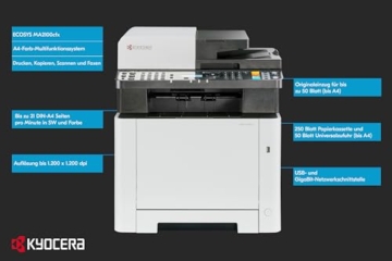 Kyocera Ecosys MA2100cwfx Farblaserdrucker Multifunktionsgerät WLAN. Drucker Scanner Kopierer, Faxgerät. Multifunktionsdrucker inkl. Duplex, USB 2.0 und Mobile-Print-Funktion - 2