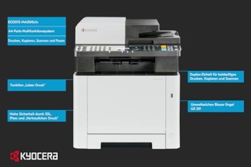 Kyocera Ecosys MA2100cwfx Farblaserdrucker Multifunktionsgerät WLAN. Drucker Scanner Kopierer, Faxgerät. Multifunktionsdrucker inkl. Duplex, USB 2.0 und Mobile-Print-Funktion - 3