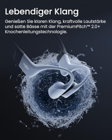 SHOKZ OpenSwim Pro Knochenschall Sport-Kopfhörer, kabellose Open-Ear-Ohrhörer, Bluetooth 5.4, IP68 wasserdicht, 32GB-MP3-Speicher, Mikros mit Geräuschunterdrückung, 9 Std Wiedergabe, Laufen, Schwimmen - 6