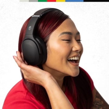 Skullcandy Crusher Evo Over-Ear Wireless-Kopfhörer mit Sensory Bass, 40 Std. Akkulaufzeit, Mikro, kompatibel mit iPhone, Android und Bluetooth-Geräten - Schwarz - 6