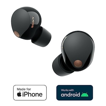 Sony WF-1000XM5 Kabellose Noise Cancelling Kopfhörer, Bluetooth, In-Ear-Kopfhörer, Mikrofon, bis zu 24 Stunden Akkulaufzeit, Schnellladefunktion, IPX4, iOS & Android kompatibel - Schwarz, klein - 18