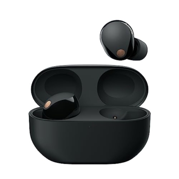 Sony WF-1000XM5 Kabellose Noise Cancelling Kopfhörer, Bluetooth, In-Ear-Kopfhörer, Mikrofon, bis zu 24 Stunden Akkulaufzeit, Schnellladefunktion, IPX4, iOS & Android kompatibel - Schwarz, klein - 1