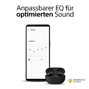 Sony WF-1000XM5 Kabellose Noise Cancelling Kopfhörer, Bluetooth, In-Ear-Kopfhörer, Mikrofon, bis zu 24 Stunden Akkulaufzeit, Schnellladefunktion, IPX4, iOS & Android kompatibel - Schwarz, klein - 7