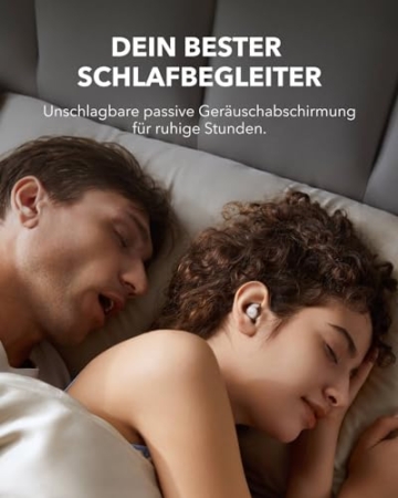 soundcore Schlaf-Earbuds Sleep A20 von Anker, Geräuschblockierung, Seitenschläfer, 80h Wiedergabe, Schlaf-Analyse, personalisierbare Weckfunktion, Bequemes flaches Design - 2