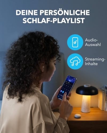 soundcore Schlaf-Earbuds Sleep A20 von Anker, Geräuschblockierung, Seitenschläfer, 80h Wiedergabe, Schlaf-Analyse, personalisierbare Weckfunktion, Bequemes flaches Design - 6
