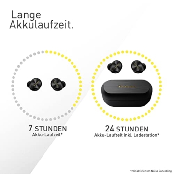 Technics EAH-AZ80E-K kabellose Ohrhörer mit Noise Cancelling, Multipoint Bluetooth 3 Geräte, bequemer In-Ear-Ohrhörer, Kabelloses Laden, Schwarz - 6