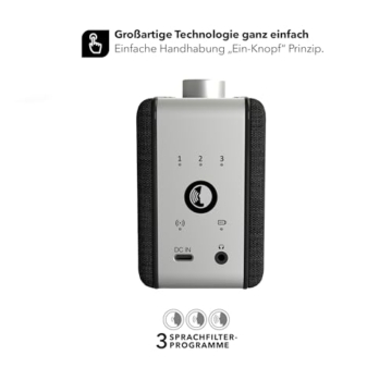 faller Oskar TV Lautsprecher/Soundbar mit Voice Zoom (tragbar, kabellos, einfache Bedienung, Aluminiumgehäuse) - 2