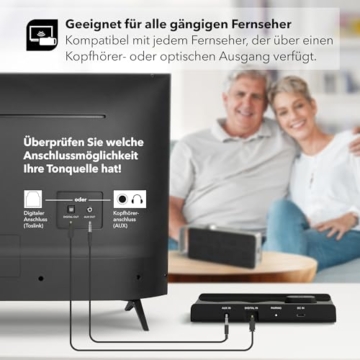 faller Oskar TV Lautsprecher/Soundbar mit Voice Zoom (tragbar, kabellos, einfache Bedienung, Aluminiumgehäuse) - 3