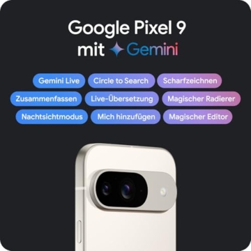 Google Pixel 9 Pro XL – Android-Smartphone mit Gemini ohne SIM-Lock, Dreifach-Rückkamerasystem, 24 Stunden Akkulaufzeit und EIN 6,8 Zoll großes Super Actua-Display – Obsidian, 128GB - 2