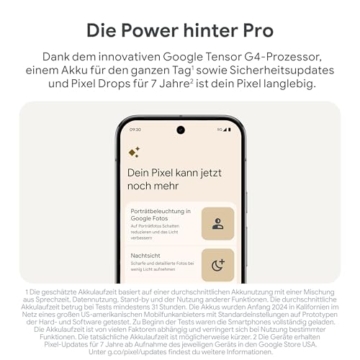 Google Pixel 9 Pro XL – Android-Smartphone mit Gemini ohne SIM-Lock, Dreifach-Rückkamerasystem, 24 Stunden Akkulaufzeit und EIN 6,8 Zoll großes Super Actua-Display – Obsidian, 128GB - 10