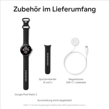 Google Pixel Watch 2 - das Beste von Google und Fitbit – Herzfrequenzmessung, Stressmanagement, Sicherheitsfunktionen – Android – Aluminiumgehäuse in Matte Black – Sportarmband in Obsidian – WLAN - 13