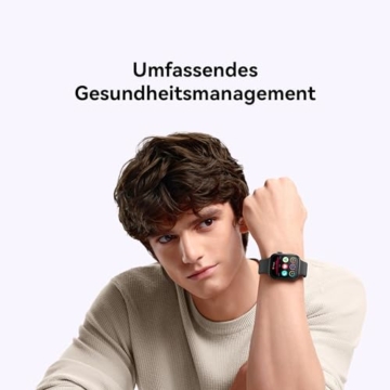 HUAWEI Watch FIT 3, 1.82″ AMOLED-Display, Ultraschlankes Design, Bluetooth-Anrufe, Bis zu 10 Tage Akkulaufzeit, Kompatibel mit iOS & Android, Umfassendes Health & Fitness-Management, GPS, Schwarz - 5