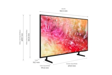 Samsung Crystal UHD 4K DU7179 Fernseher 43 Zoll, Samsung TV mit PurColor, 4K Upscaling, Crystal Prozessor 4K, Smart TV, GU43DU7179UXZG, Deutsches Modell [2024] - 4