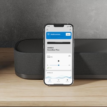 Sennheiser AMBEO Soundbar Plus für TV und Musik - EU-Stecker - 3D Surround Sound, virtuelles 7.1.4-Lautsprecher-Setup, eingebaute Dual Subwoofer und erweiterte Streaming-Anbindung - 5