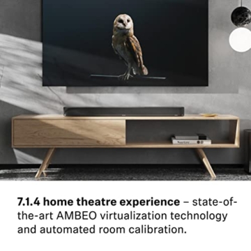 Sennheiser AMBEO Soundbar Plus für TV und Musik - EU-Stecker - 3D Surround Sound, virtuelles 7.1.4-Lautsprecher-Setup, eingebaute Dual Subwoofer und erweiterte Streaming-Anbindung - 6