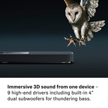 Sennheiser AMBEO Soundbar Plus für TV und Musik - EU-Stecker - 3D Surround Sound, virtuelles 7.1.4-Lautsprecher-Setup, eingebaute Dual Subwoofer und erweiterte Streaming-Anbindung - 7