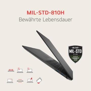 2024 LG gram Pro 17 Zoll Notebook - 1299g Intel Core Ultra7 Laptop (16GB RAM, 1TB Dual SSD, 23,5h Akkulaufzeit, IPS Panel Anti-Glare Display, Win 11 Home) - Schwarz - 11
