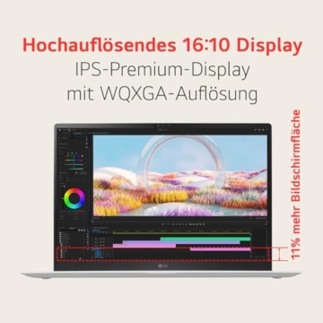 2024 LG gram Pro 17 Zoll Notebook - 1299g Intel Core Ultra7 Laptop (16GB RAM, 1TB Dual SSD, 23,5h Akkulaufzeit, IPS Panel Anti-Glare Display, Win 11 Home) - Schwarz - 5