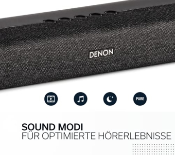 Denon DHT-S416 hochwertige 2.1 TV Soundbar mit kabellosem Subwoofer, Google Chromecast integriert, WLAN, Bluetooth, Dolby Digital, HDMI ARC, optischer Eingang, Black - 2