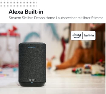 Denon Home 150 Multiroom-Lautsprecher, HiFi Lautsprecher mit HEOS Built-in, Alexa integriert, WLAN, Bluetooth, USB, AirPlay 2, Hi-Res Audio, schwarz - 3