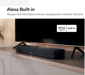 Denon Home Sound Bar 550 kompakte Heimkino Soundbar mit Dolby Atmos, DTS:X, Alexa Built-in, WLAN, Bluetooth, AirPlay 2, HEOS Built-in, HDMI eARC, 4K Ultra-HD, Dolby Vision, HDR10, Schwarz - 2