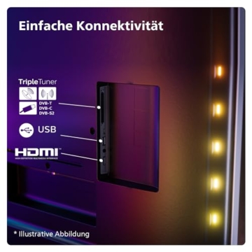 Philips Ambilight 55OLED809 4K OLED Smart TV - 55-Zoll Display mit P5 AI Perfect Picture, Ultra HD Google TV, Dolby Vision und Dolby Atmos Sound - Funktioniert mit Alexa und Google Sprachassistent - 2
