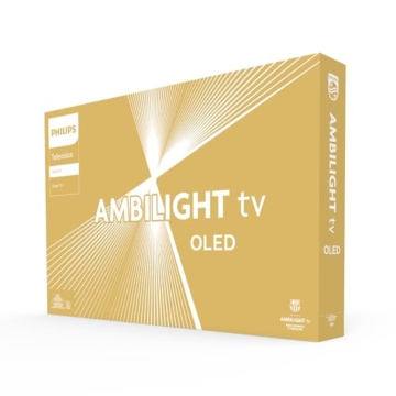 Philips Ambilight 55OLED809 4K OLED Smart TV - 55-Zoll Display mit P5 AI Perfect Picture, Ultra HD Google TV, Dolby Vision und Dolby Atmos Sound - Funktioniert mit Alexa und Google Sprachassistent - 6