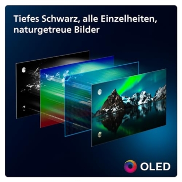 Philips Ambilight 55OLED809 4K OLED Smart TV - 55-Zoll Display mit P5 AI Perfect Picture, Ultra HD Google TV, Dolby Vision und Dolby Atmos Sound - Funktioniert mit Alexa und Google Sprachassistent - 9
